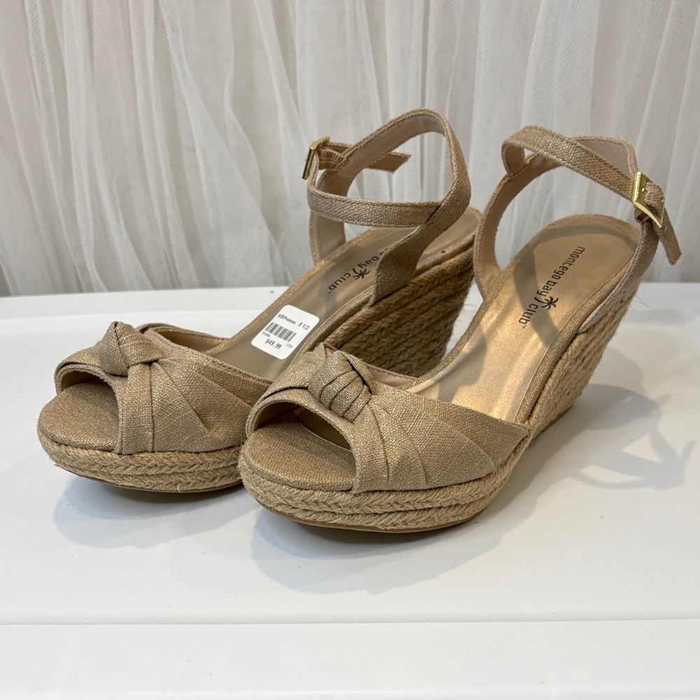 Montego Bay Club Tan Wedge Sandals
